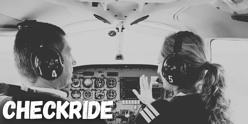 Check ride of a student pilot